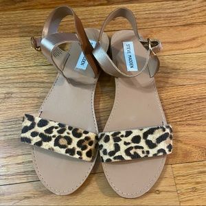 Steve Madden Donddi Leopard Strap Sandals Women’s Size 8.5